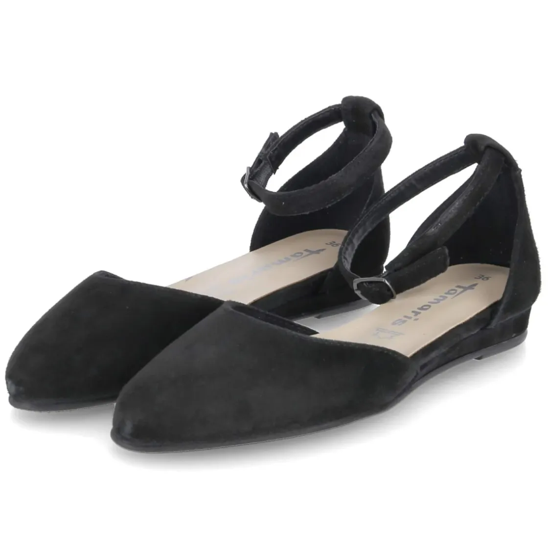 Damen Tamaris Riemchenballerinas -